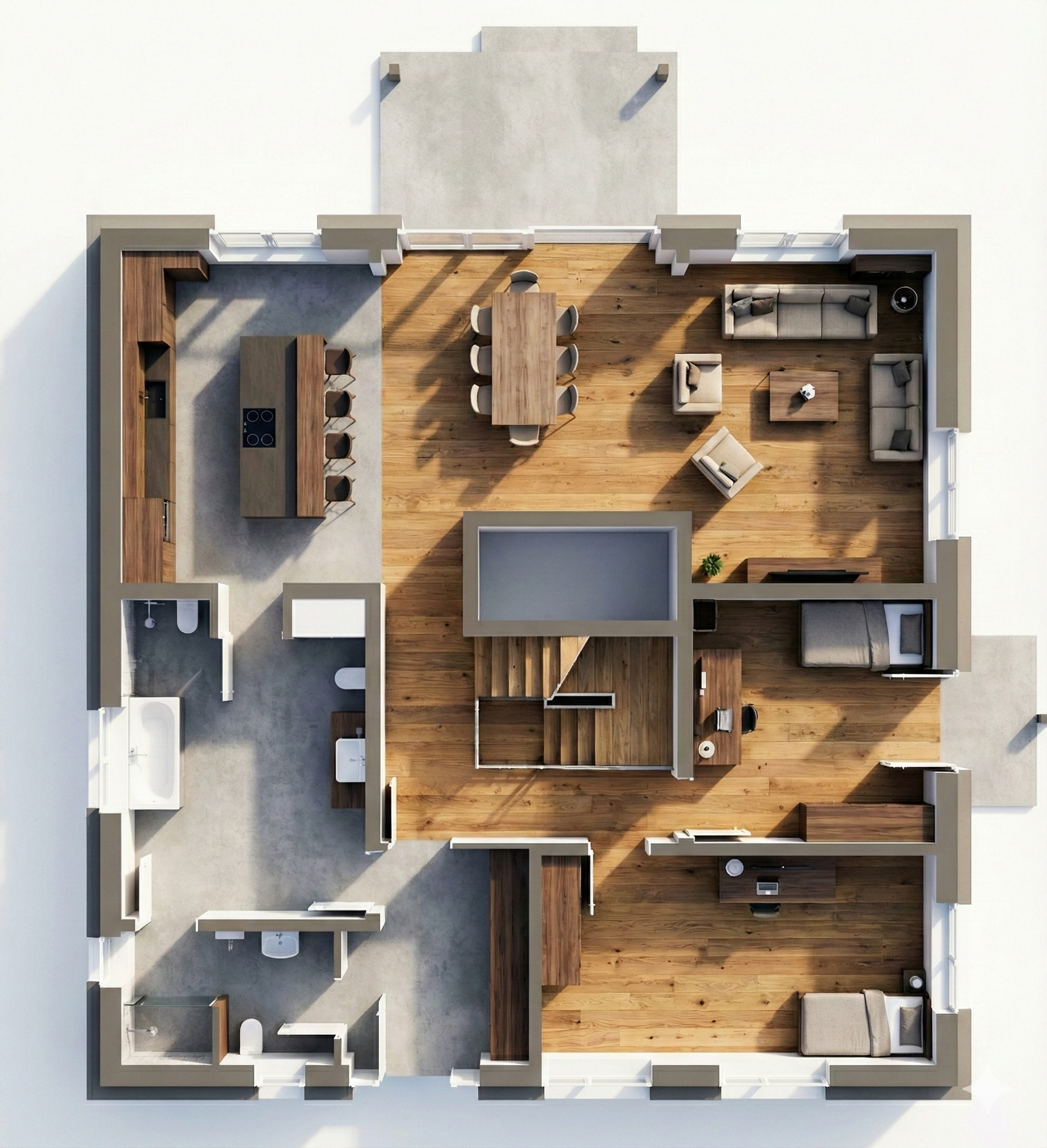 Grundriss als KI-Visualisierung