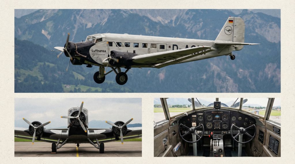 Collage einer Ju 52 – KI-Bild