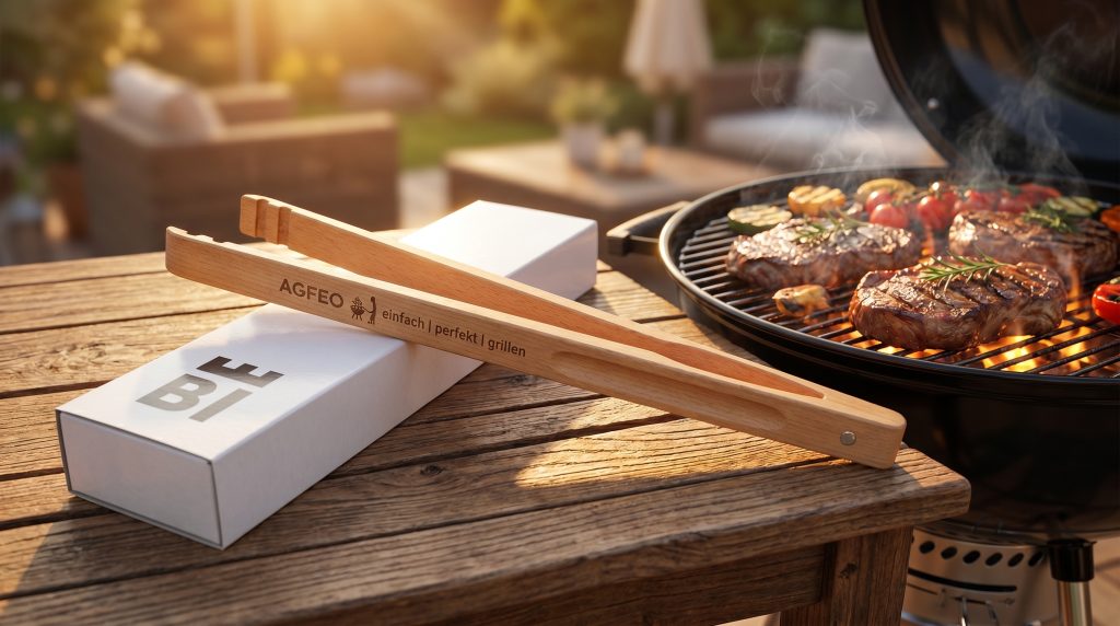Produktszene am Grill – KI-Bild