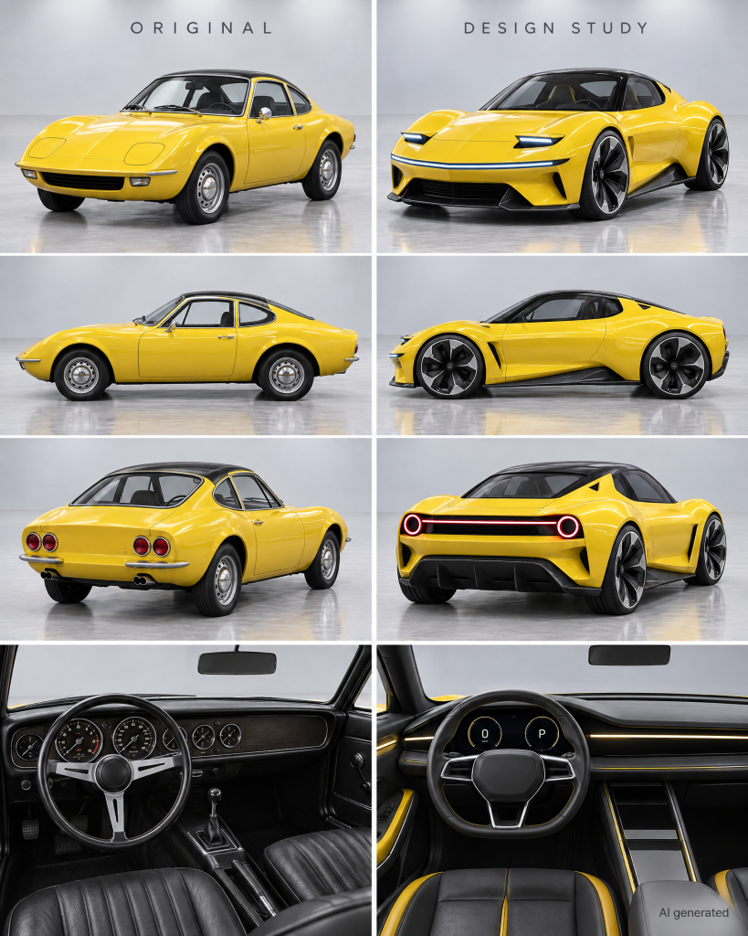 Opel GT: Original und Designstudie