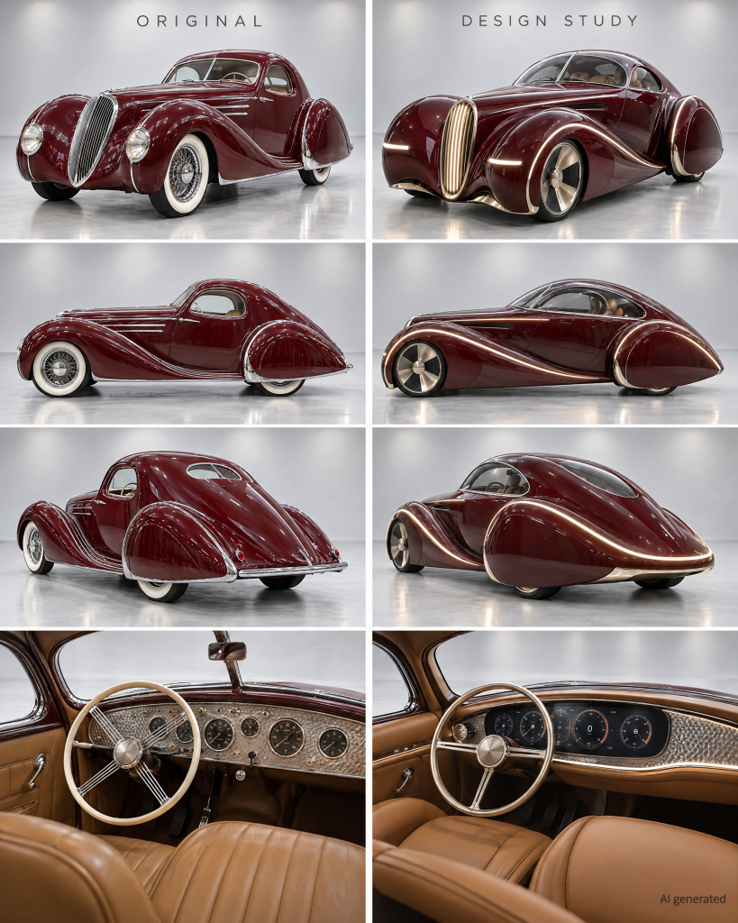 Talbot-Lago T150-C: Original und Designstudie